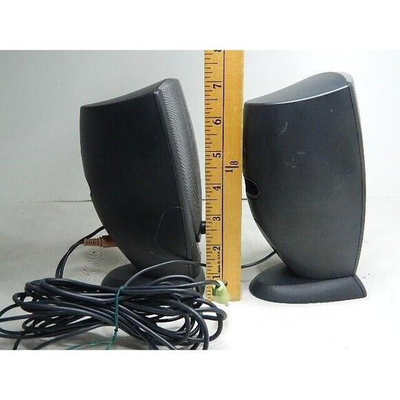 Dell Multimedia Computer Speakers A215 w/ AC Adapter Black Tested & Works - Picture 5 of 10